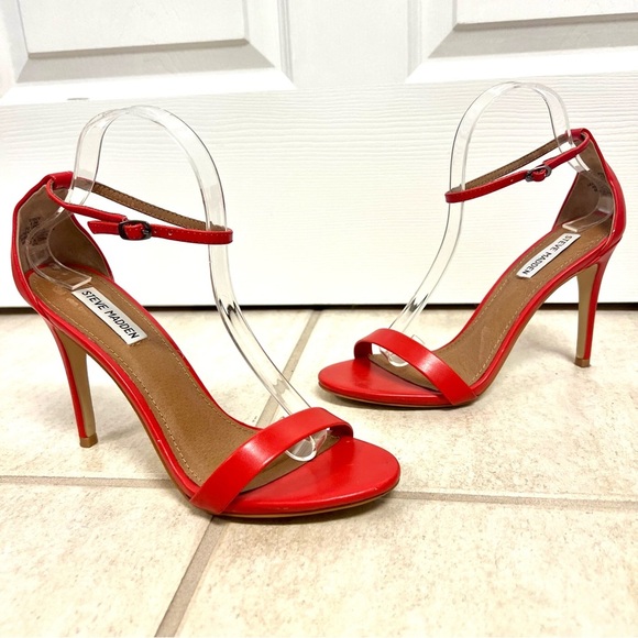 STEVE MADDEN Stecy two-piece ankle trap sandals  heels feminine holidays 9.5M - Picture 2 of 10